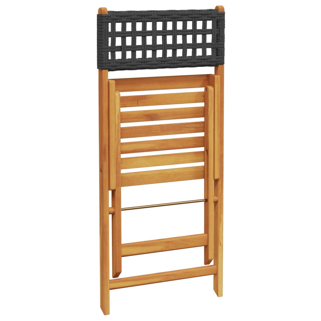 5-Tlg. Garten-Essgruppe Poly Rattan Und Massivholz