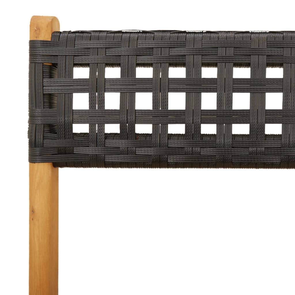 5-Tlg. Garten-Essgruppe Poly Rattan Und Massivholz