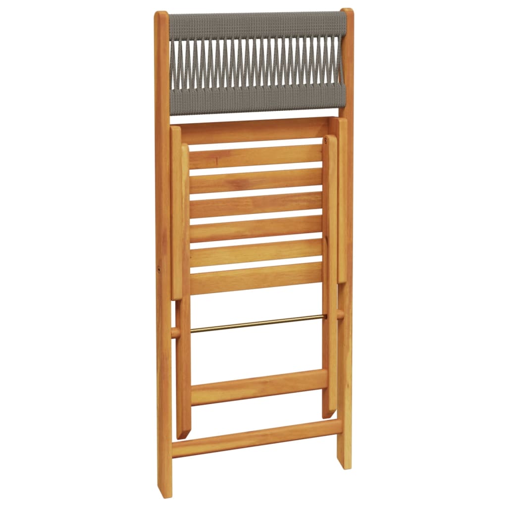 5-Tlg. Garten-Essgruppe Polypropylen Und Massivholz