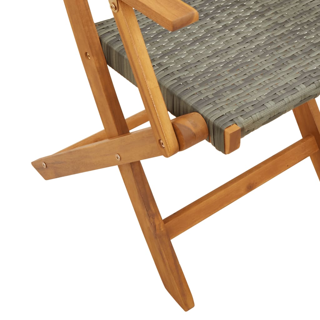 5-Tlg. Garten-Essgruppe Poly Rattan Und Massivholz