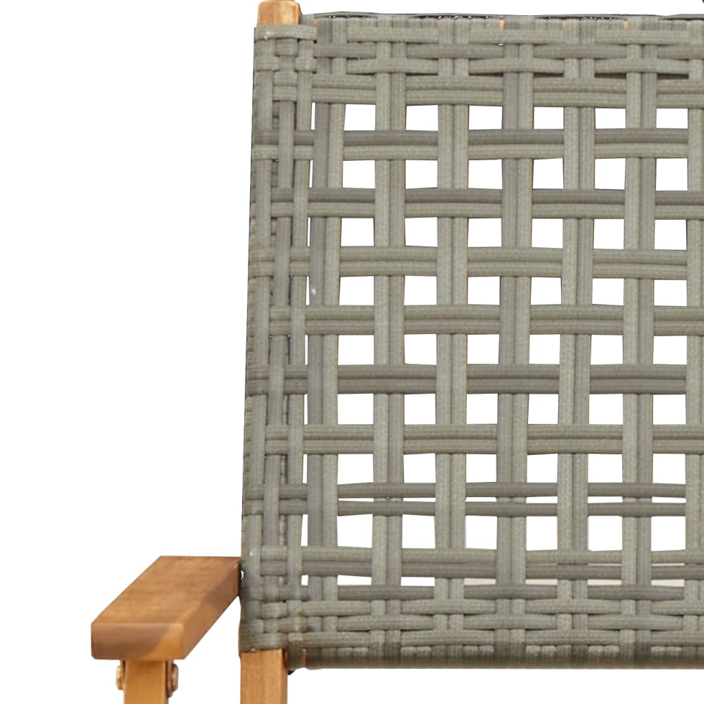 5-Tlg. Garten-Essgruppe Poly Rattan Und Massivholz