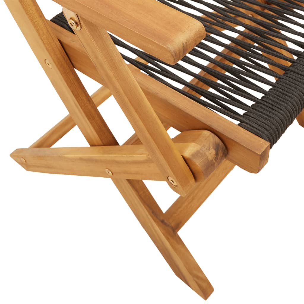 5-Tlg. Garten-Essgruppe Polypropylen Und Massivholz