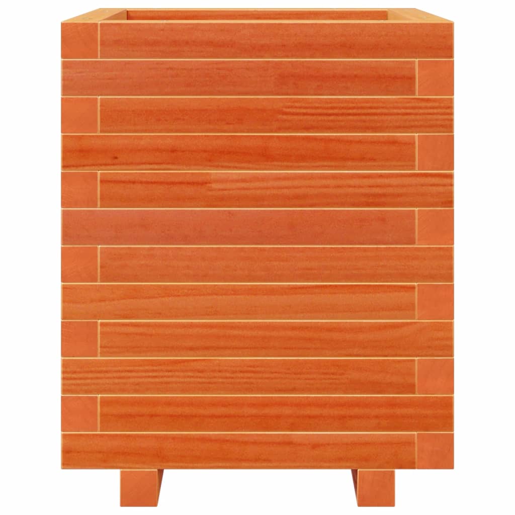 Pflanzkübel 40X40X49,5 Cm Massivholz Kiefer Wachsbraun