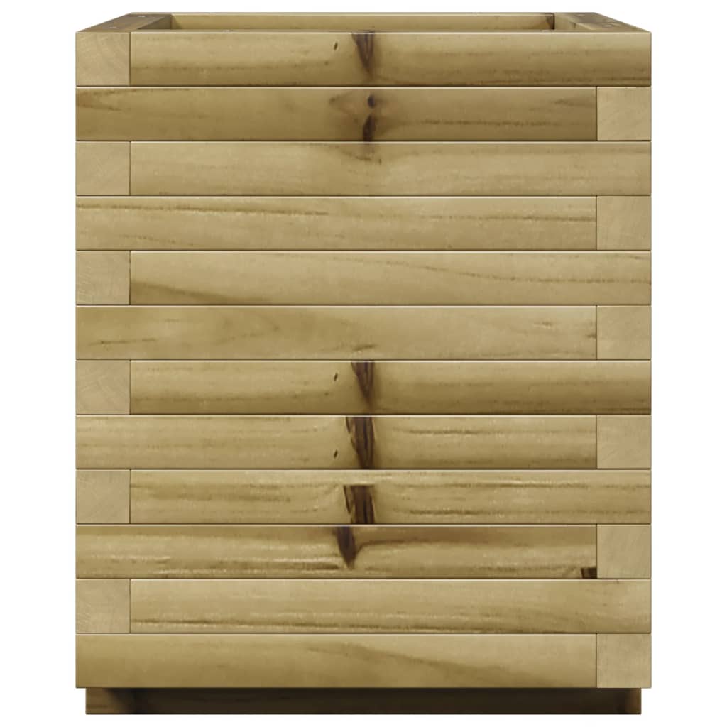 Pflanzkübel 40X40X49,5 Cm Kiefernholz Imprägniert Natürlich Imprägniert
