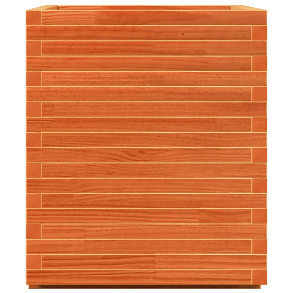 Pflanzkübel 40X40X49,5 Cm Massivholz Kiefer Wachsbraun