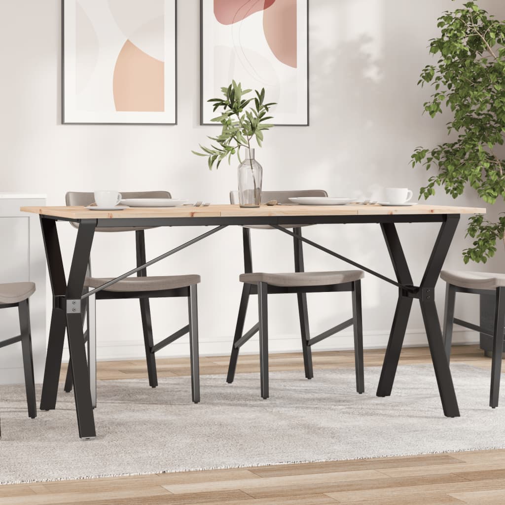 Esstisch Massivholz Kiefer Und Stahl