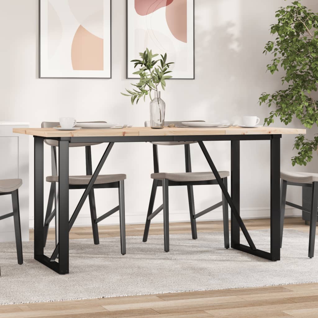 Esstisch Massivholz Kiefer Und Stahl