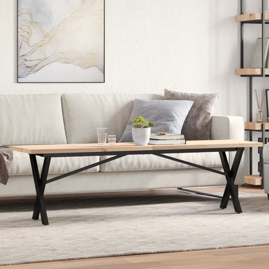Esstisch Massivholz Kiefer Und Stahl