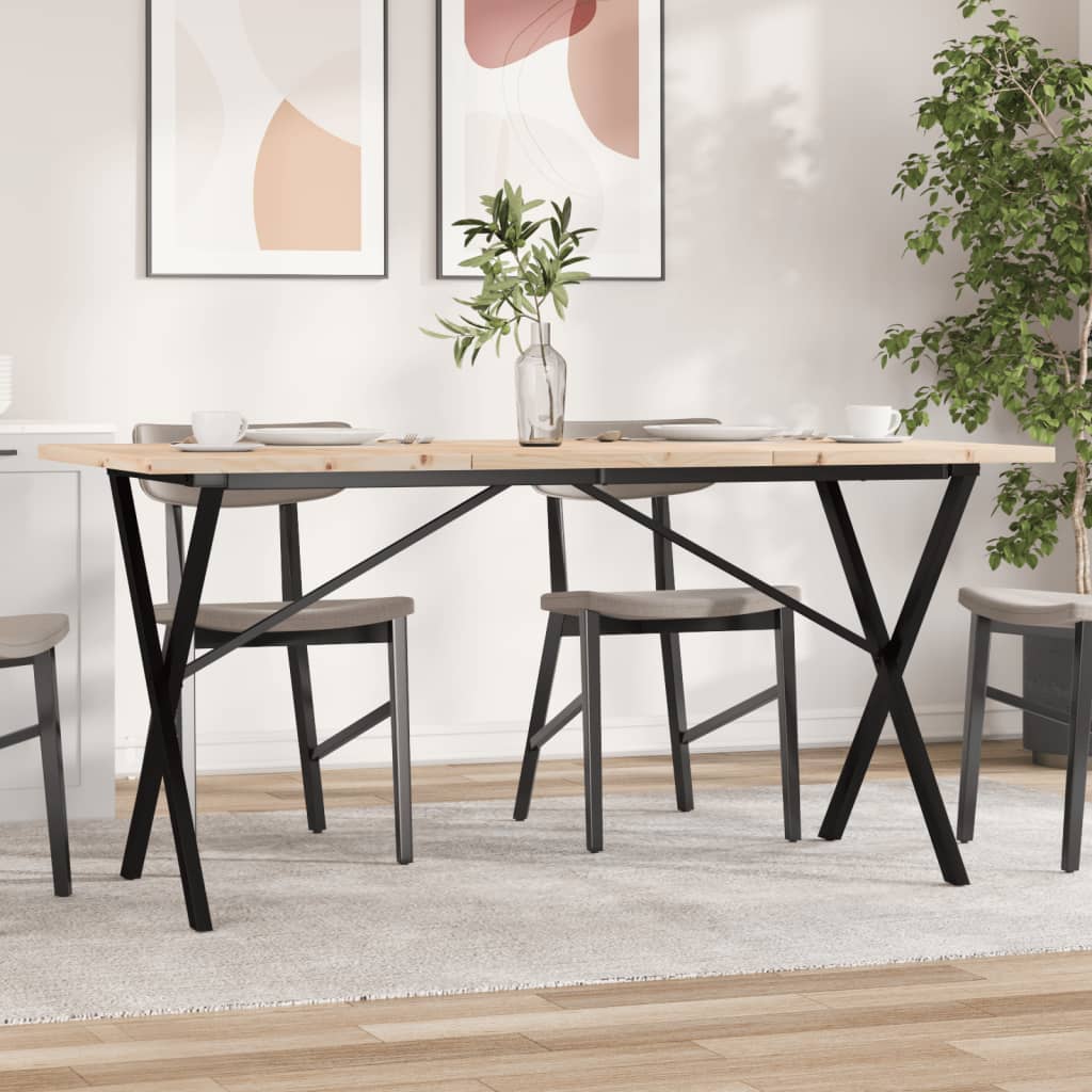 Esstisch Massivholz Kiefer Und Stahl