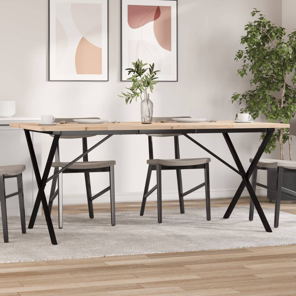 Esstisch Massivholz Kiefer Und Stahl