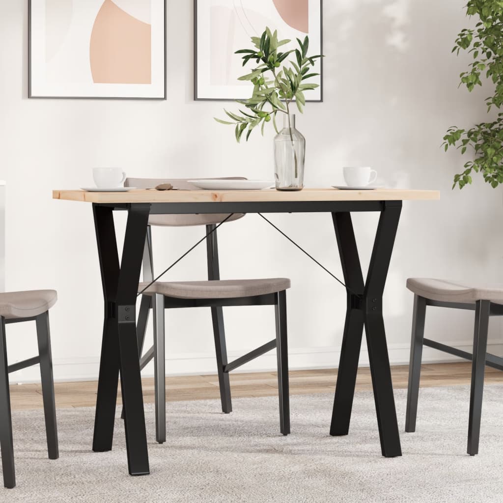 Esstisch Massivholz Kiefer Und Stahl