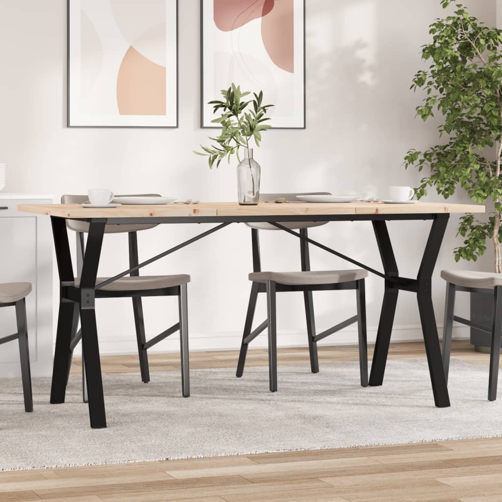 Esstisch Massivholz Kiefer Und Stahl