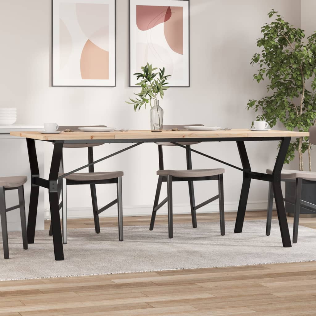 Esstisch Massivholz Kiefer Und Stahl