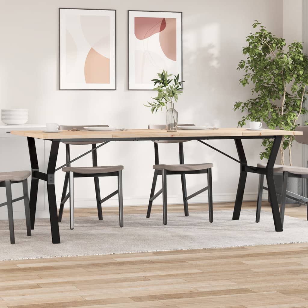 Esstisch Massivholz Kiefer Und Stahl