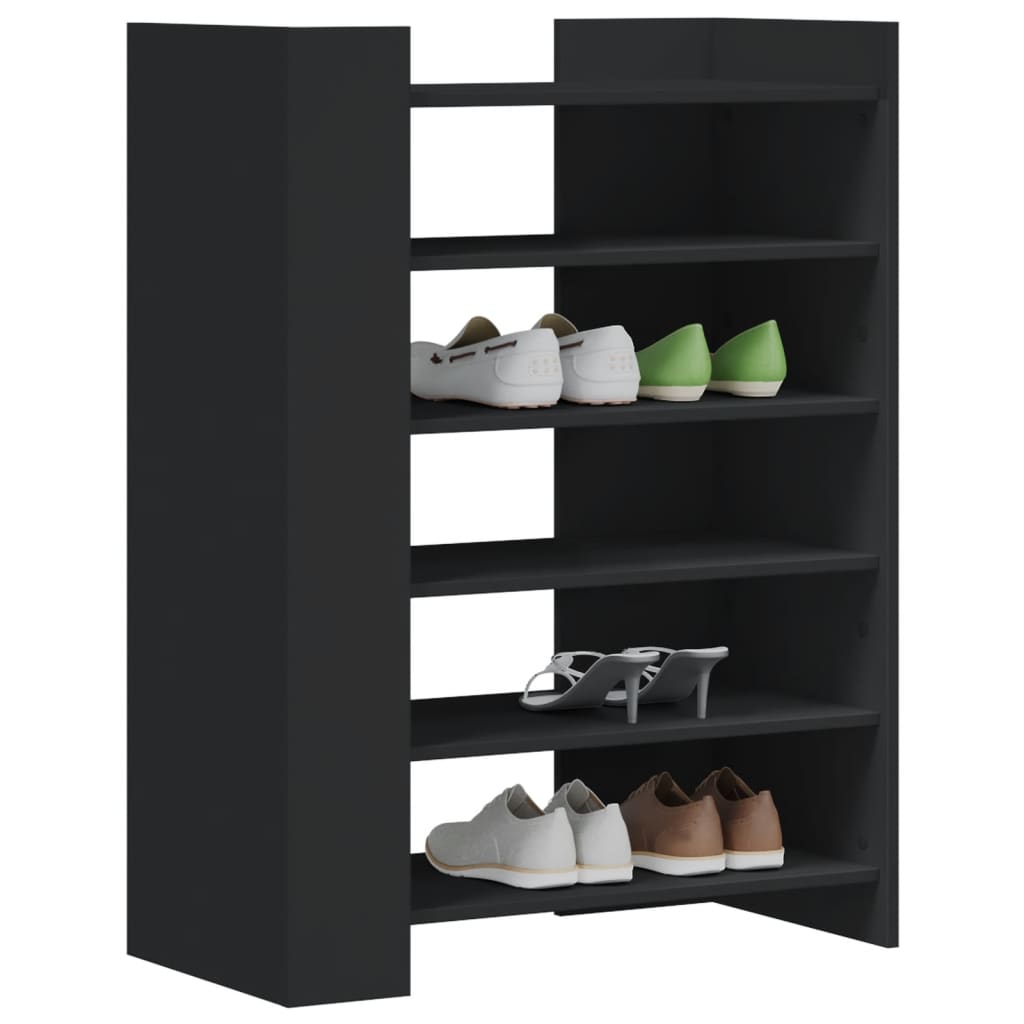 Schuhschrank 74,5X37,5X100 Cm Holzwerkstoff Schwarz