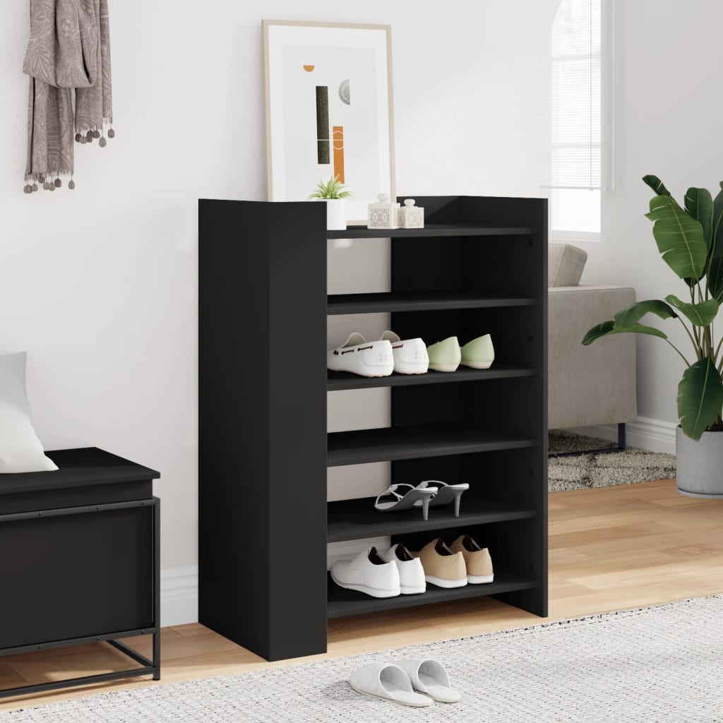 Schuhschrank 74,5X37,5X100 Cm Holzwerkstoff Schwarz