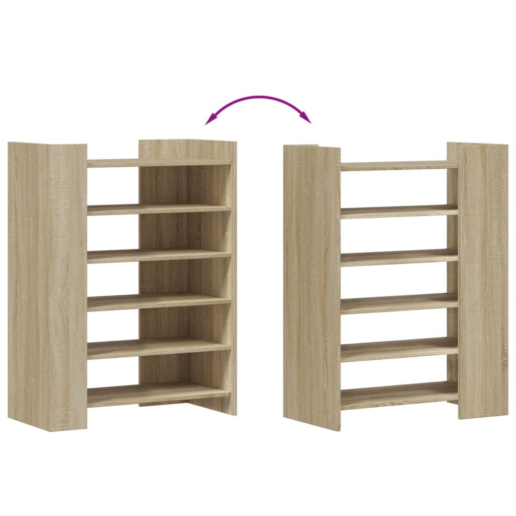 Schuhschrank Sonoma-Eiche 74,5X37,5X100 Cm Holzwerkstoff Sonoma Eiche