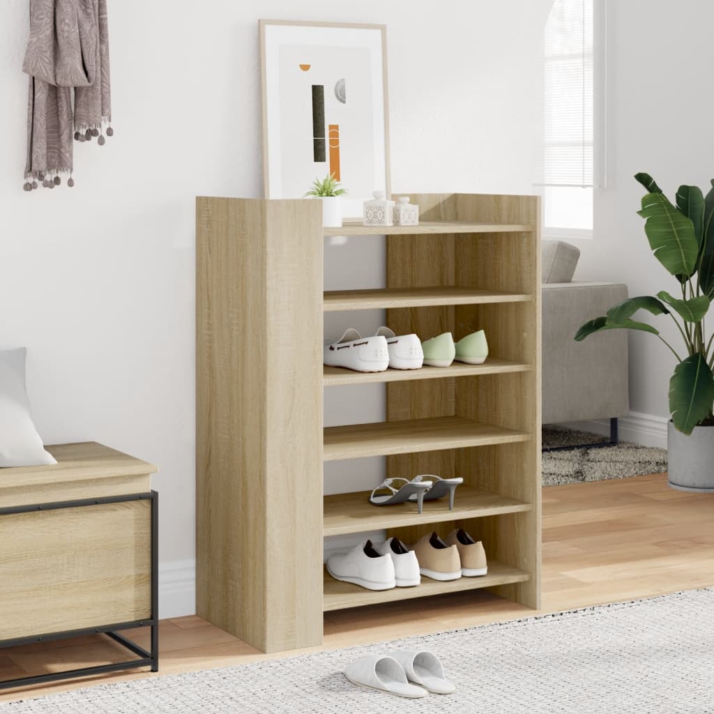 Schuhschrank Sonoma-Eiche 74,5X37,5X100 Cm Holzwerkstoff Sonoma Eiche