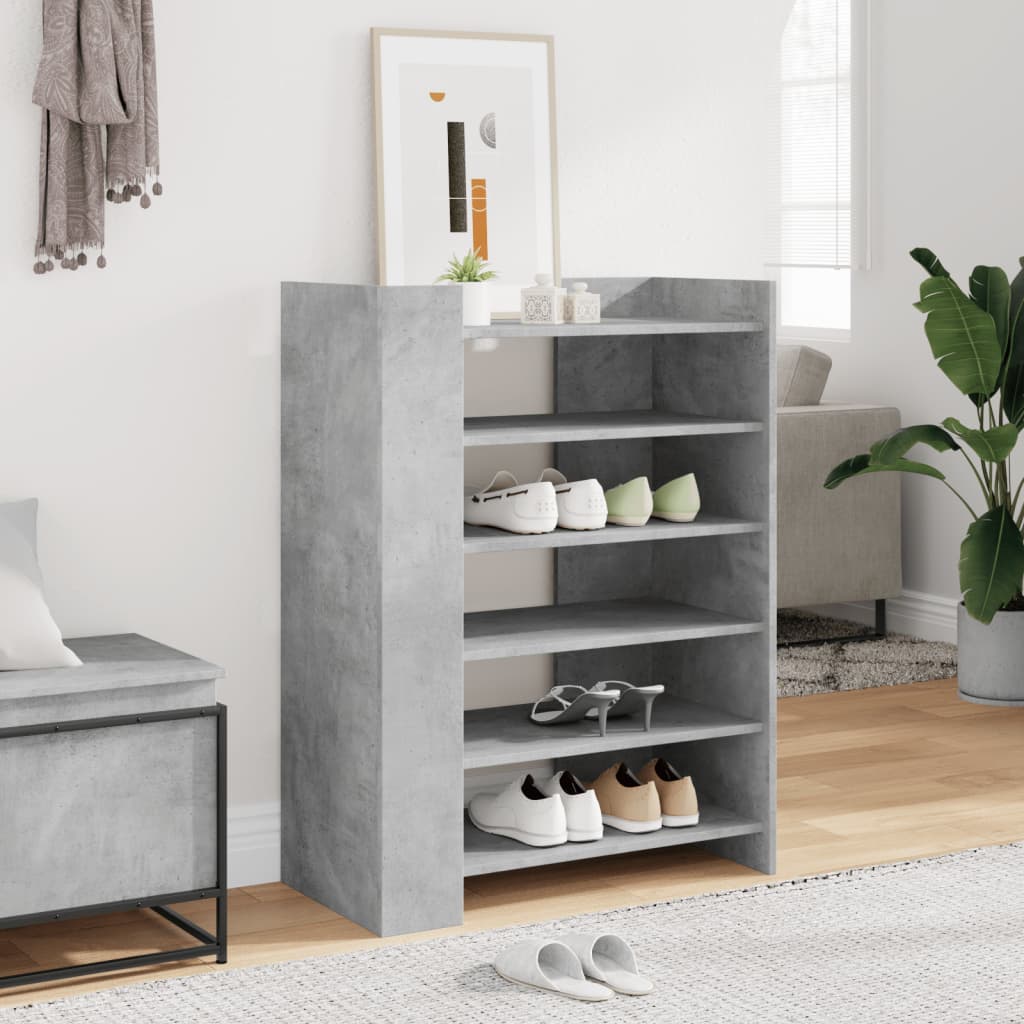 Schuhschrank 74,5X37,5X100 Cm Holzwerkstoff Betongrau