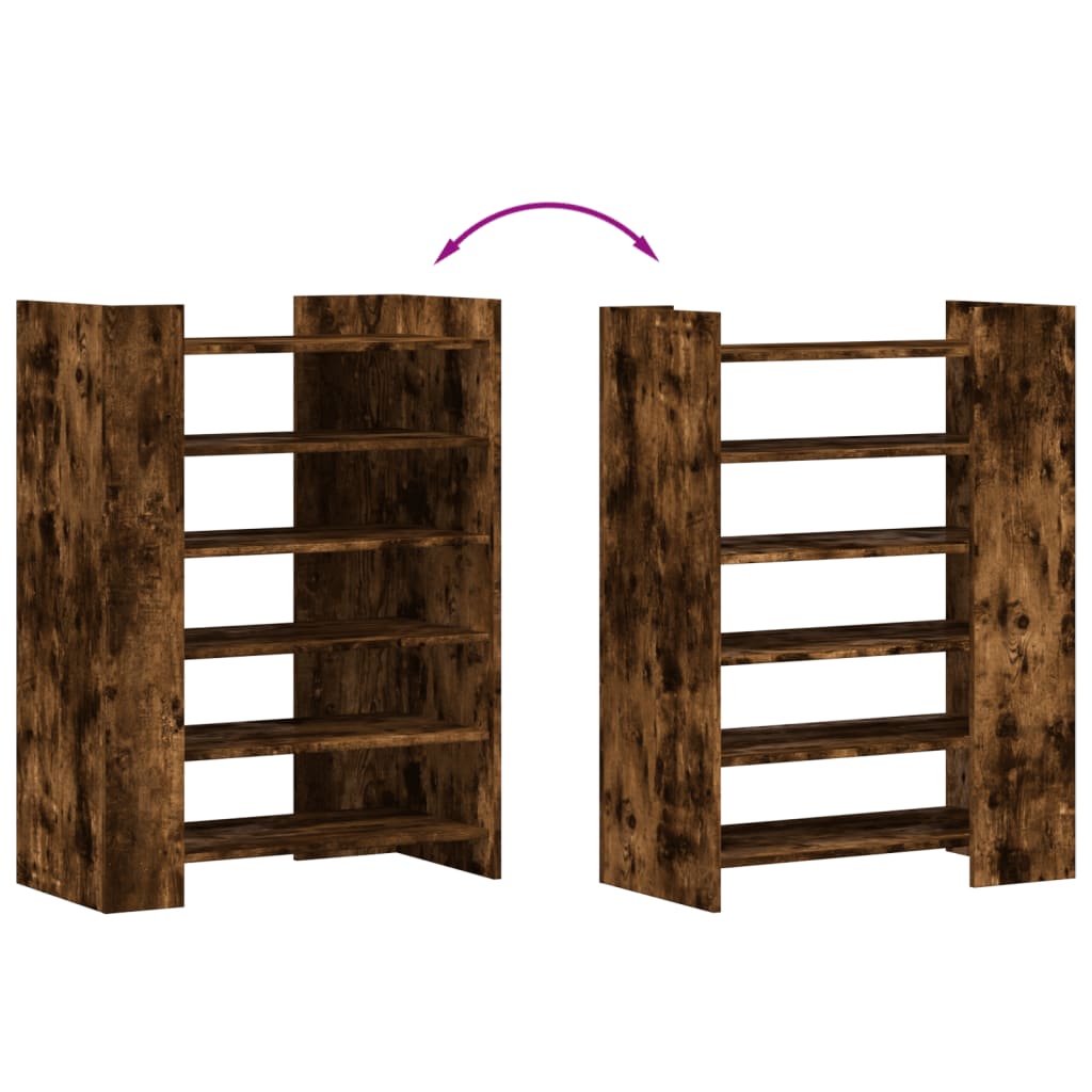 Schuhschrank 74,5X37,5X100 Cm Holzwerkstoff Räuchereiche