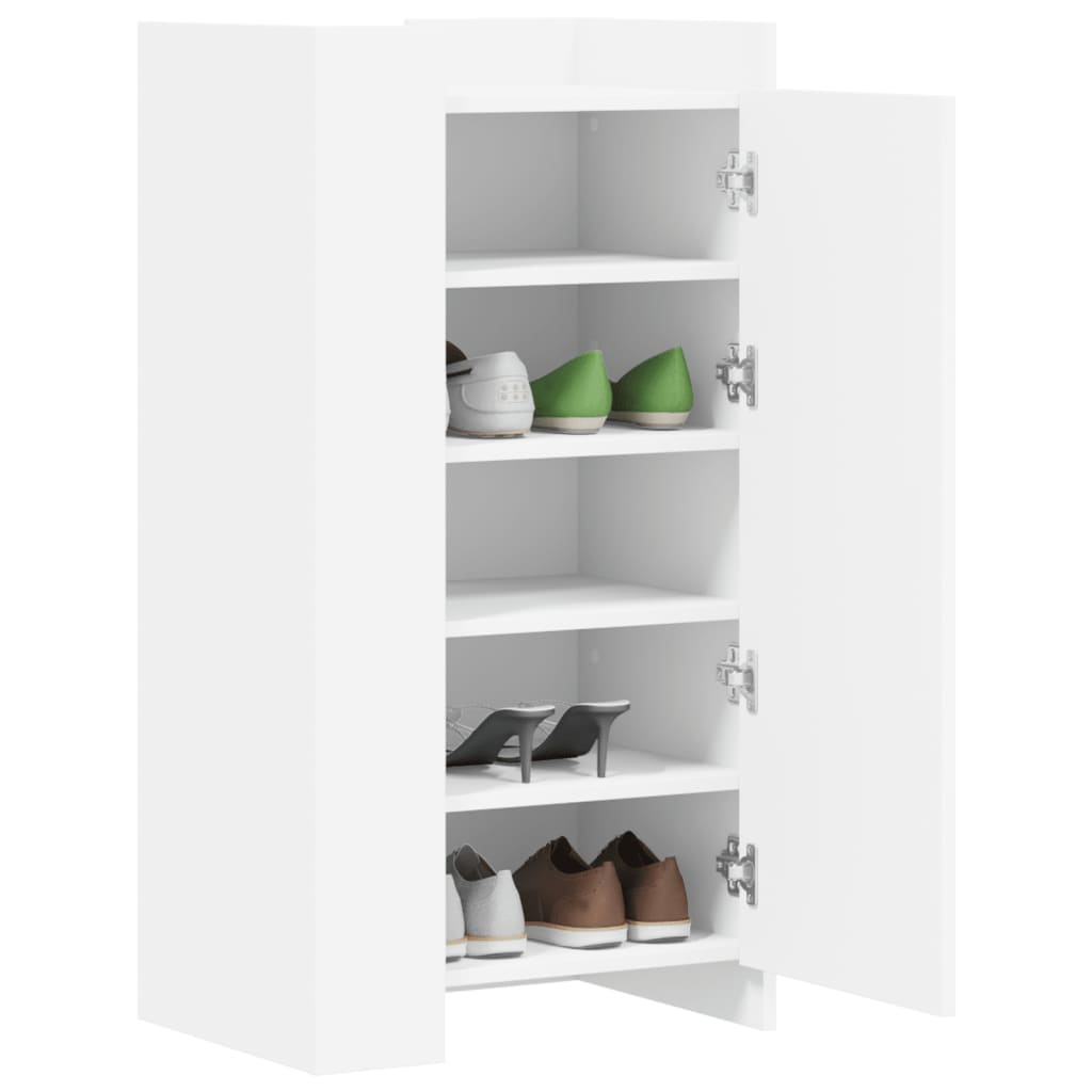 Schuhschrank 52X37,5X100 Cm Holzwerkstoff Weiß