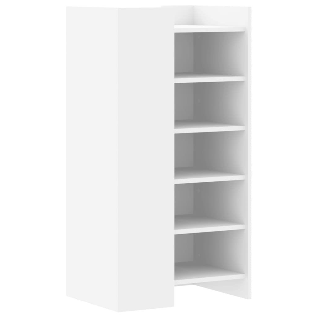 Schuhschrank 52X37,5X100 Cm Holzwerkstoff Weiß
