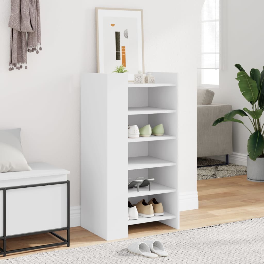 Schuhschrank 52X37,5X100 Cm Holzwerkstoff Weiß