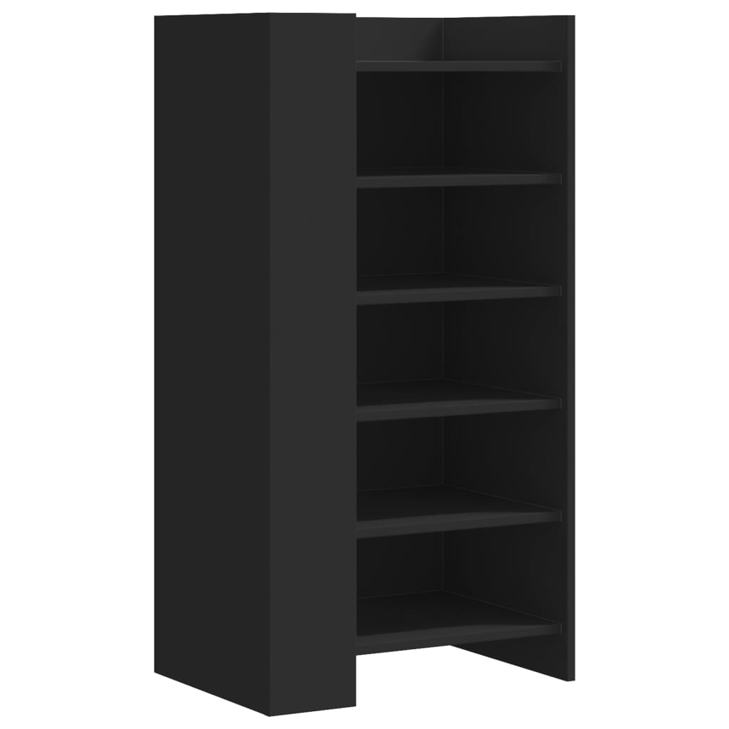 Schuhschrank 52X37,5X100 Cm Holzwerkstoff Schwarz