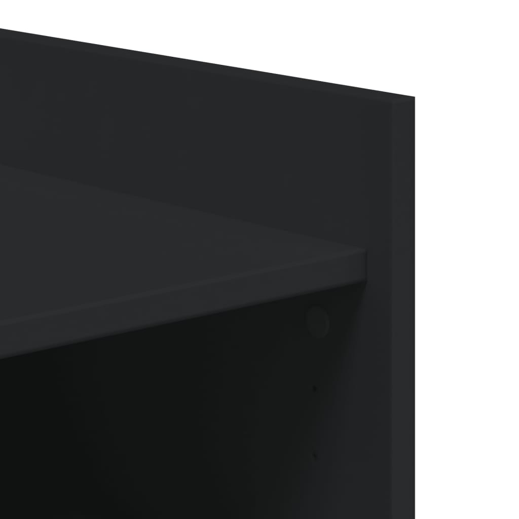 Schuhschrank 52X37,5X100 Cm Holzwerkstoff Schwarz