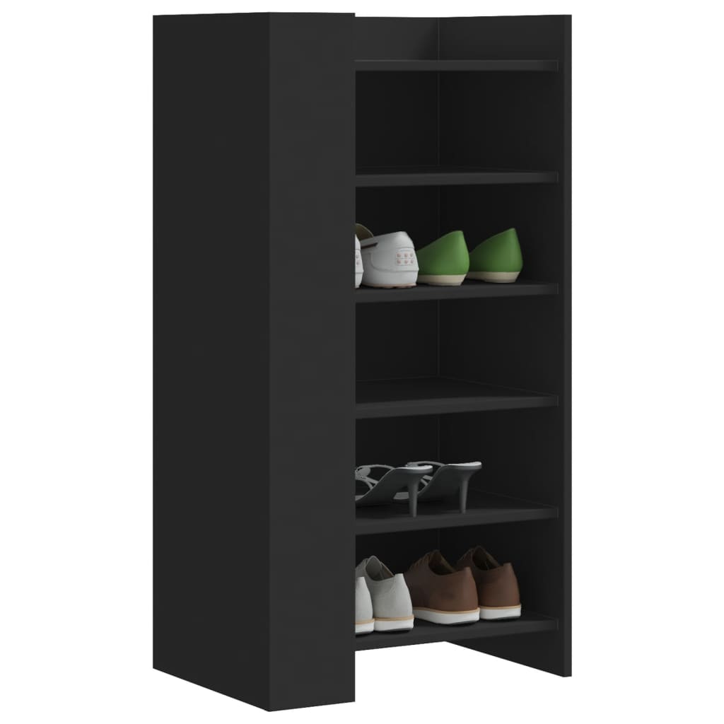 Schuhschrank 52X37,5X100 Cm Holzwerkstoff Schwarz