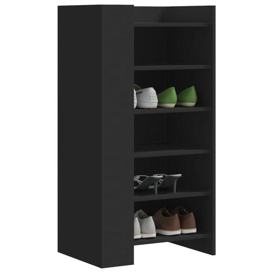 Schuhschrank 52X37,5X100 Cm Holzwerkstoff Schwarz