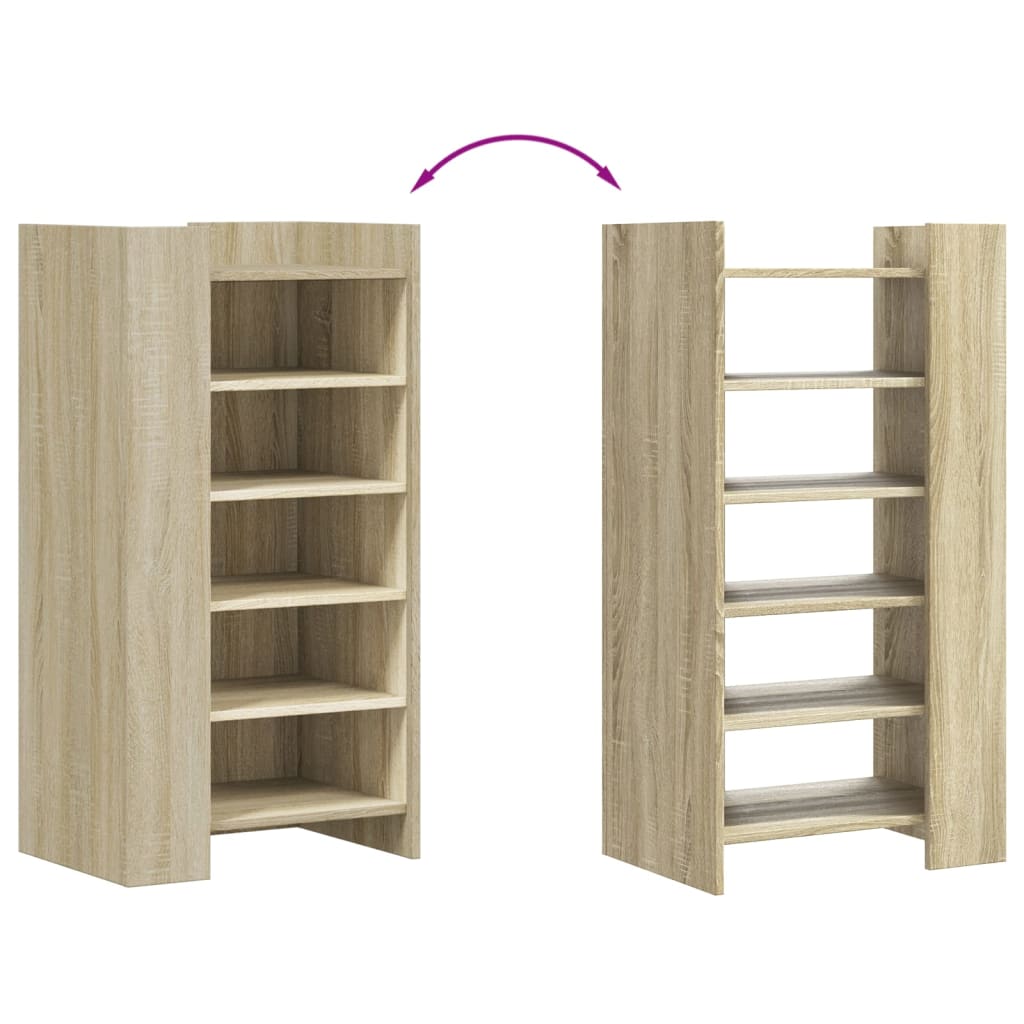 Schuhschrank Sonoma-Eiche 52X37,5X100 Cm Holzwerkstoff Sonoma Eiche