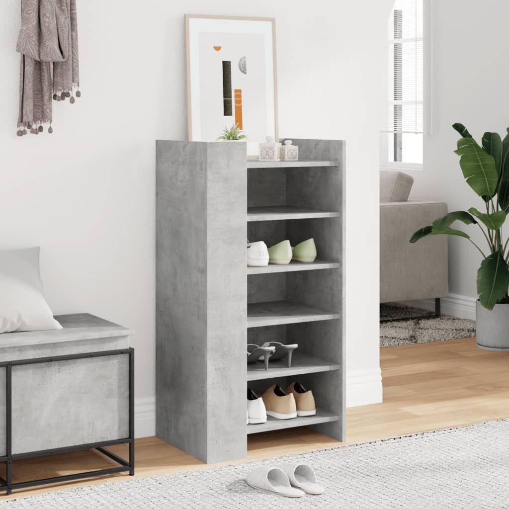 Schuhschrank Beton 52X37,5X100 Cm Holzwerkstoff Grau