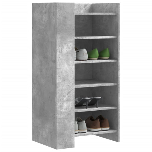 Schuhschrank Beton 52X37,5X100 Cm Holzwerkstoff Grau