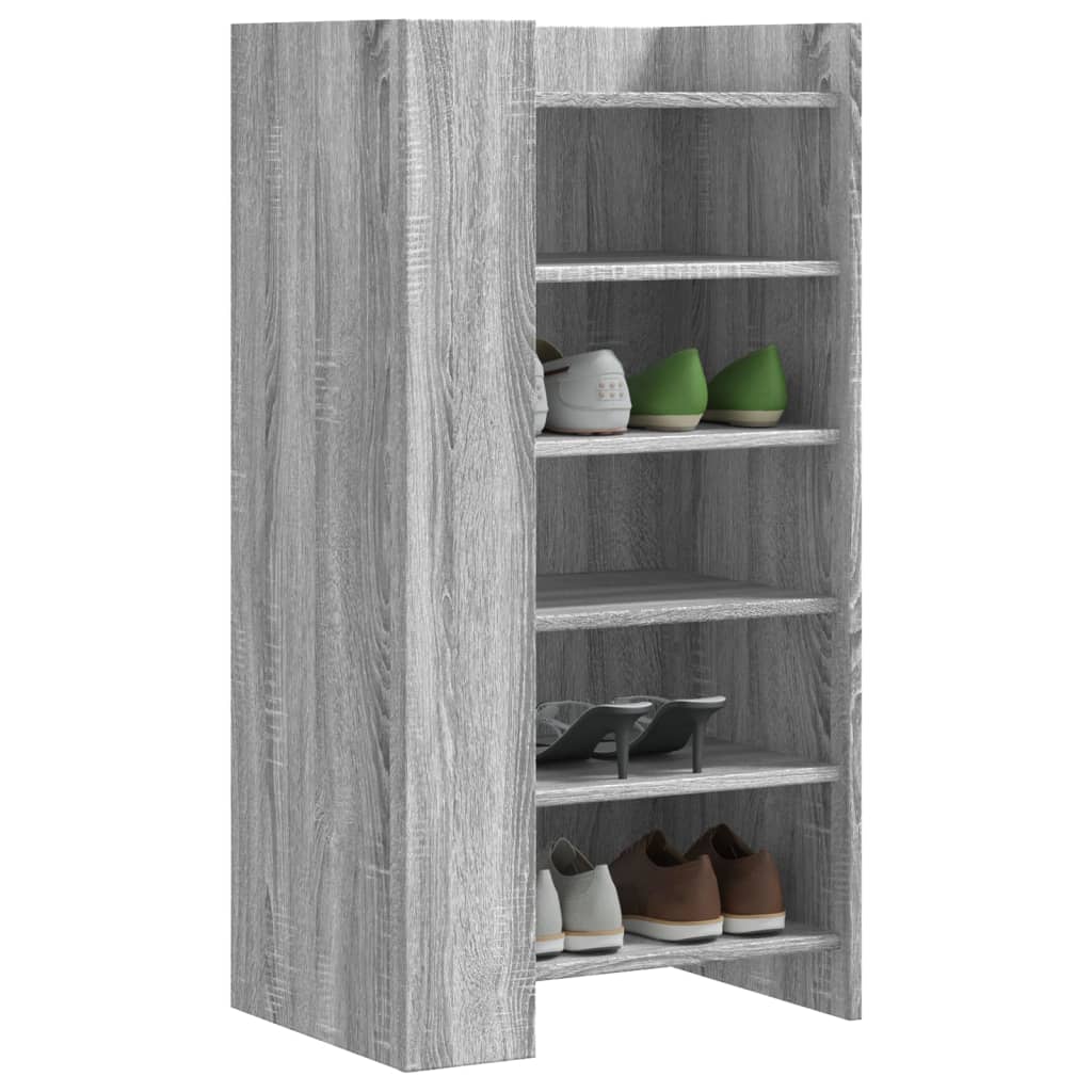 Schuhschrank 52X37,5X100 Cm Holzwerkstoff Grau Sonoma