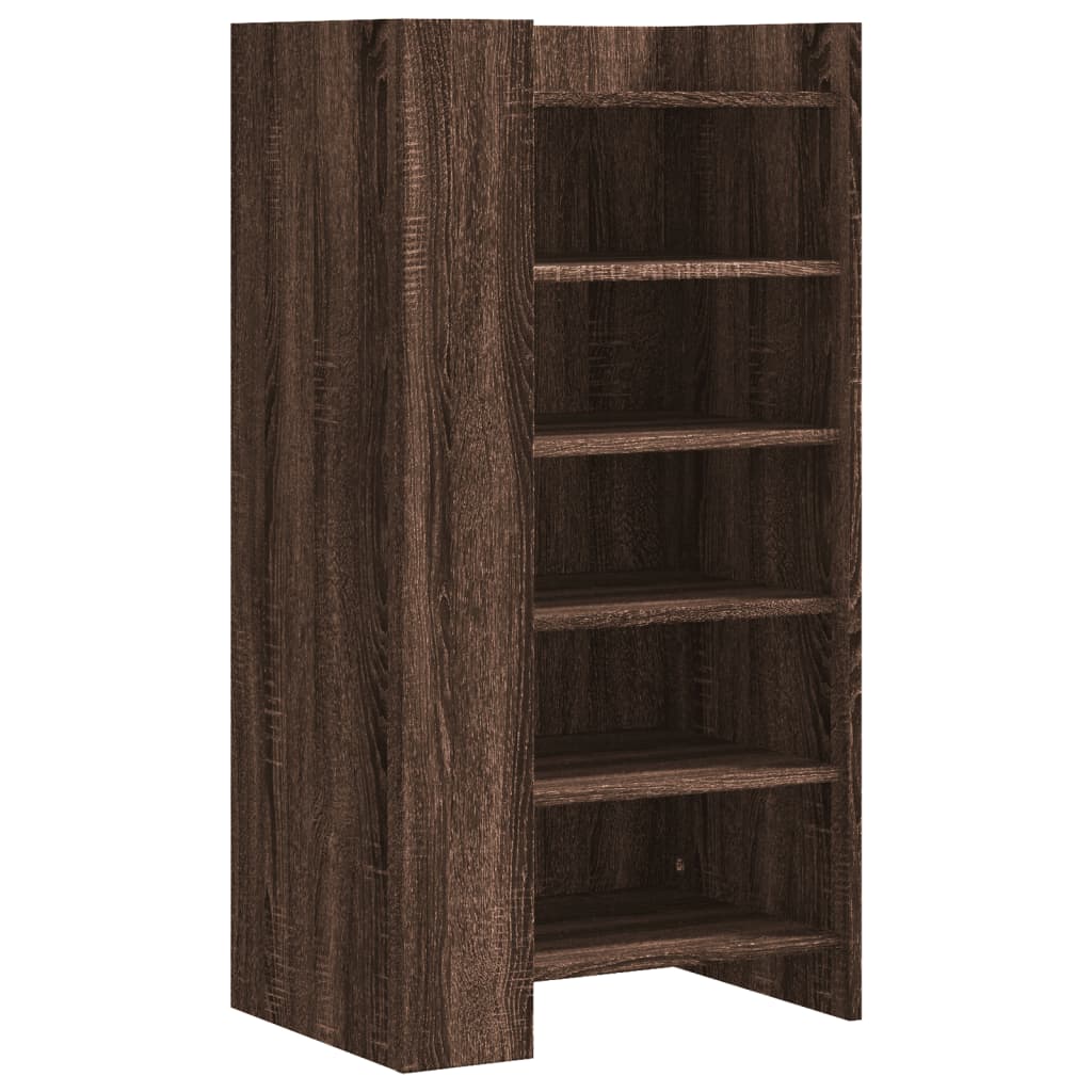 Schuhschrank Braun Eichen-Optik 52X37,5X100 Cm Holzwerkstoff Braune Eiche