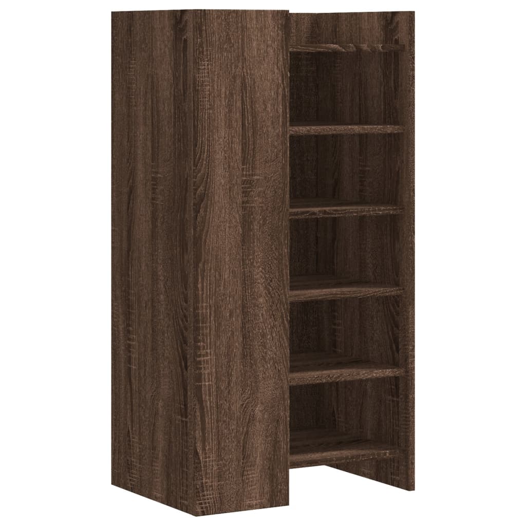 Schuhschrank Braun Eichen-Optik 52X37,5X100 Cm Holzwerkstoff Braune Eiche