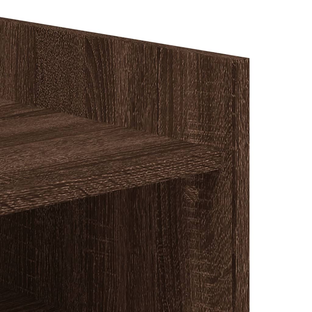 Schuhschrank Braun Eichen-Optik 52X37,5X100 Cm Holzwerkstoff Braune Eiche