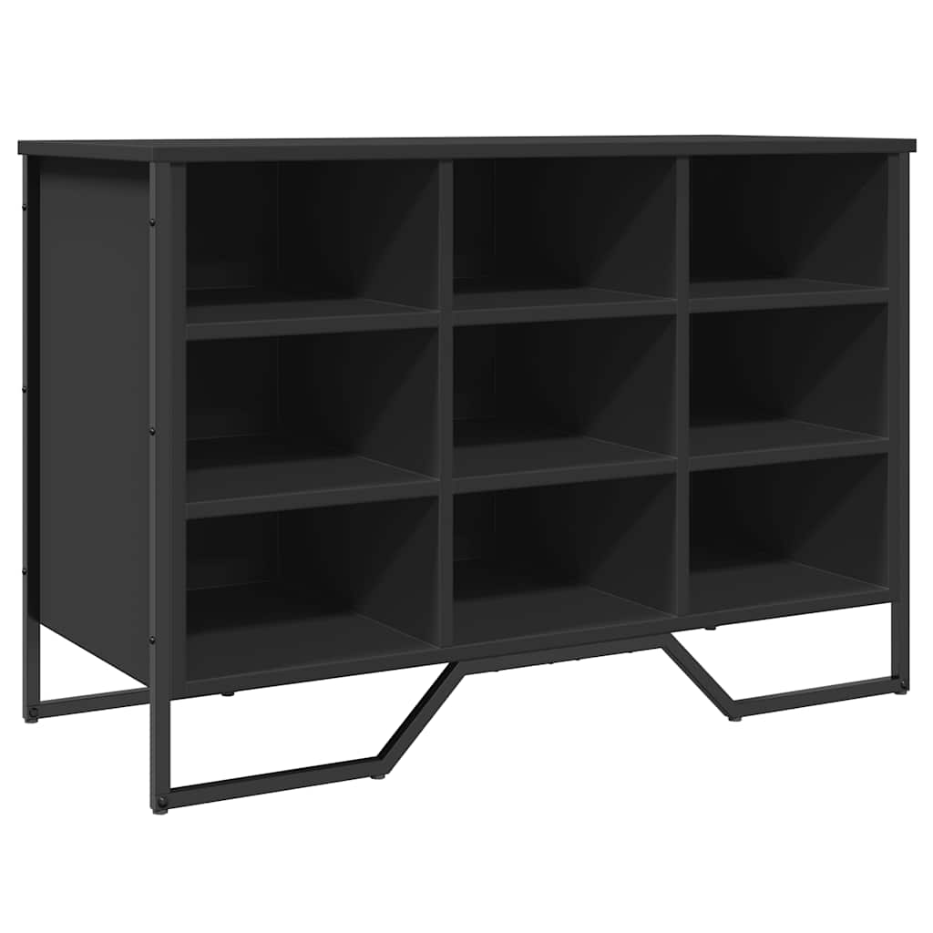 Schuhregal 90X38X61,5 Cm Holzwerkstoff Schwarz