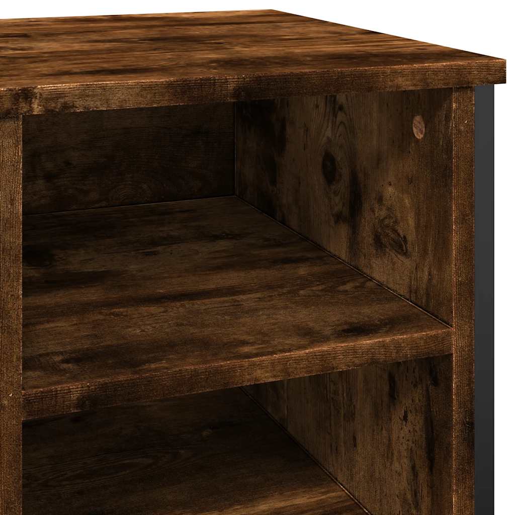 Schuhregal 90X38X61,5 Cm Holzwerkstoff Räuchereiche