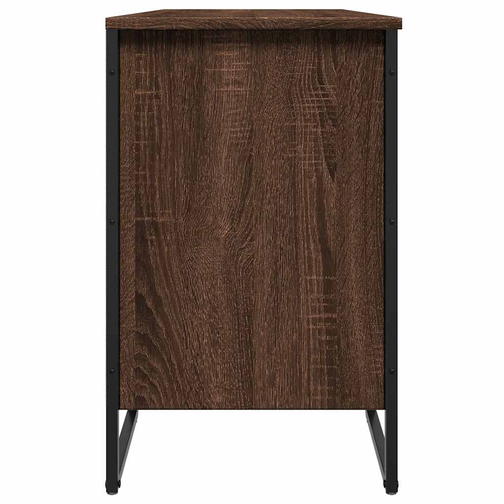 Schuhregal Braun Eichen-Optik 90X38X61,5 Cm Holzwerkstoff Braune Eiche