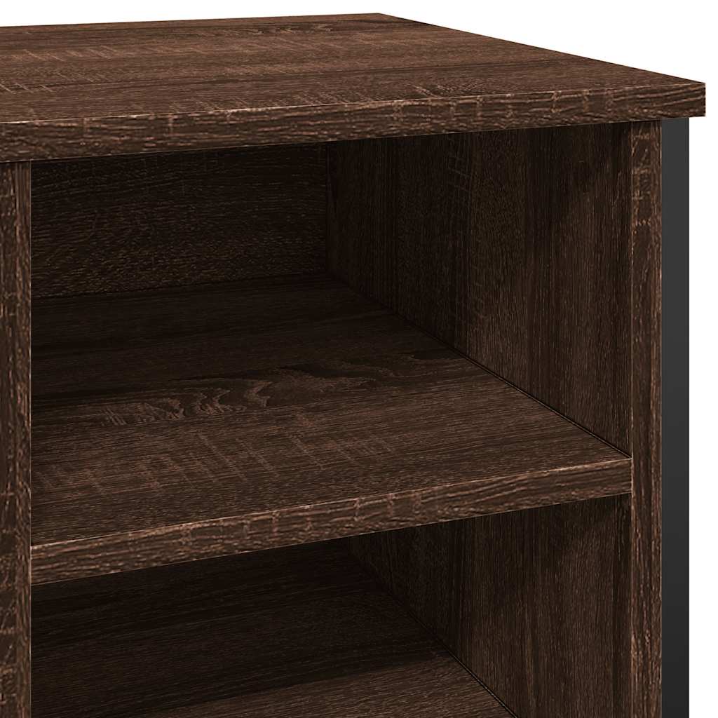Schuhregal Braun Eichen-Optik 90X38X61,5 Cm Holzwerkstoff Braune Eiche