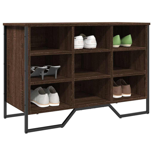 Schuhregal Braun Eichen-Optik 90X38X61,5 Cm Holzwerkstoff Braune Eiche