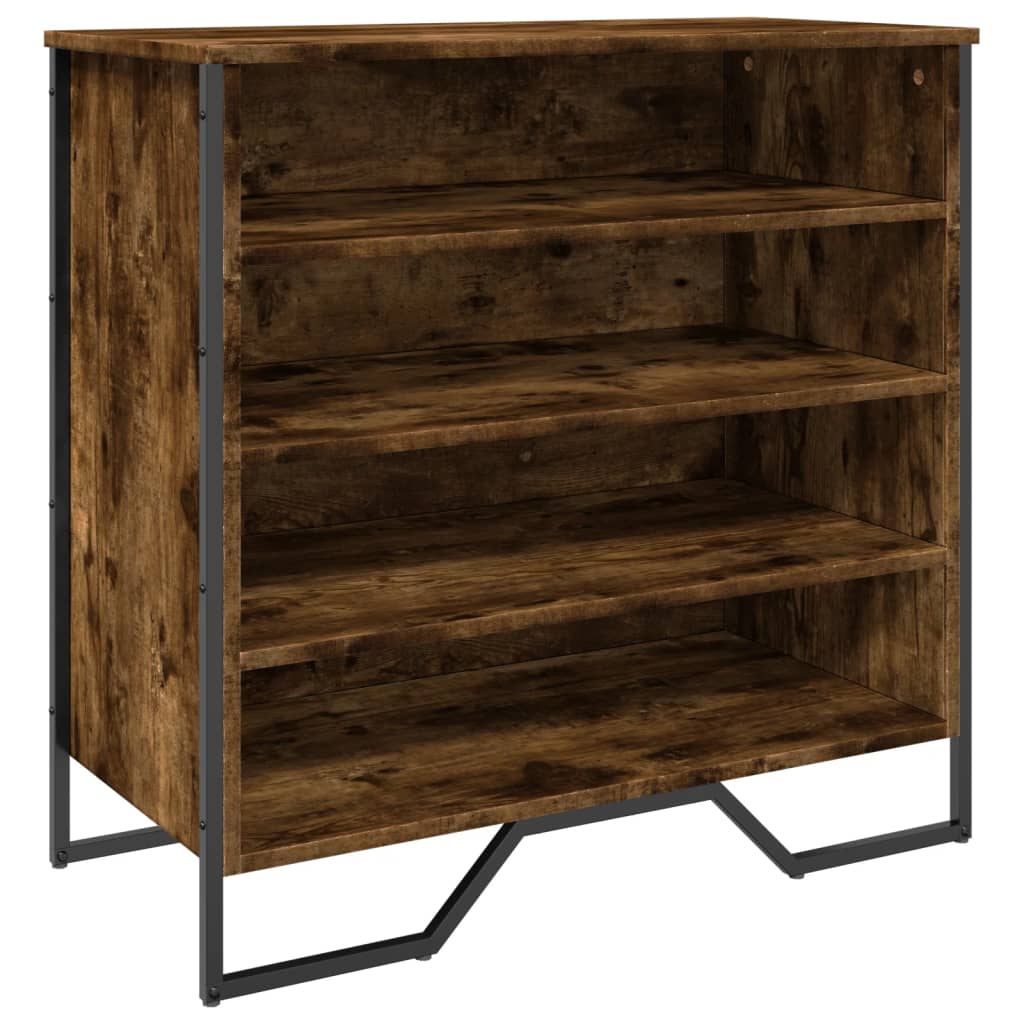 Schuhregal 80X38X78 Cm Holzwerkstoff Räuchereiche