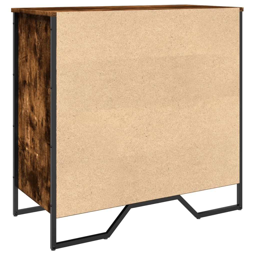 Schuhregal 80X38X78 Cm Holzwerkstoff Räuchereiche
