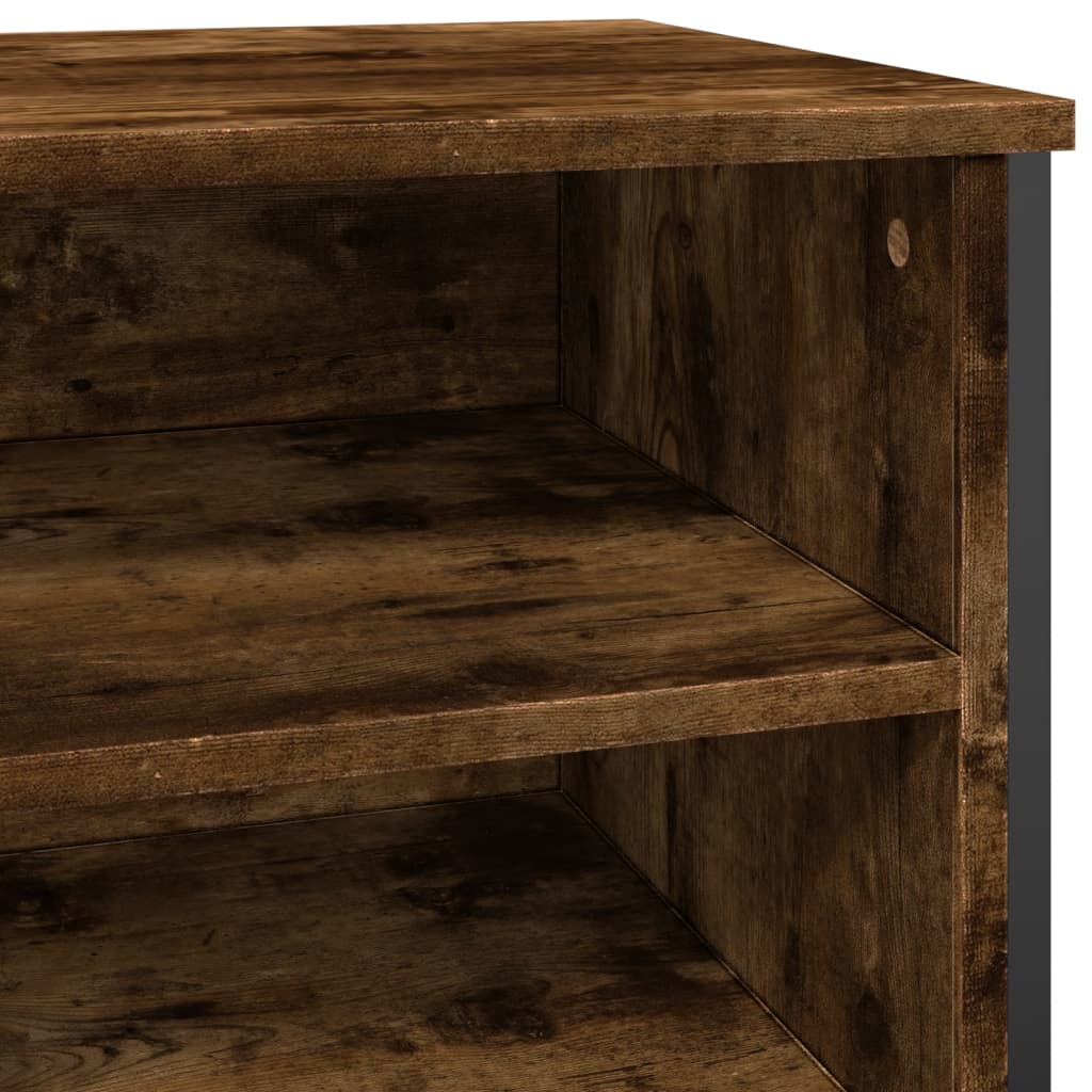 Schuhregal 80X38X78 Cm Holzwerkstoff Räuchereiche