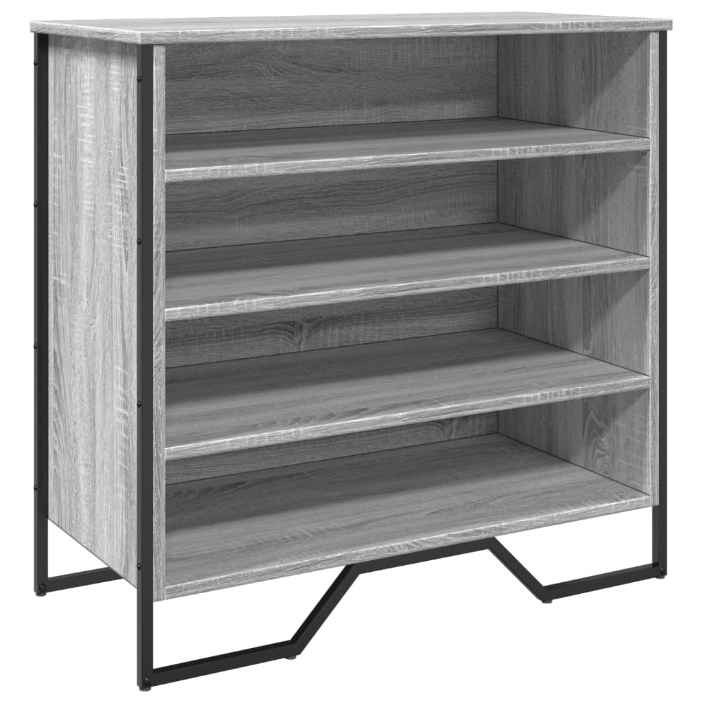 Schuhregal 80X38X78 Cm Holzwerkstoff Grau Sonoma