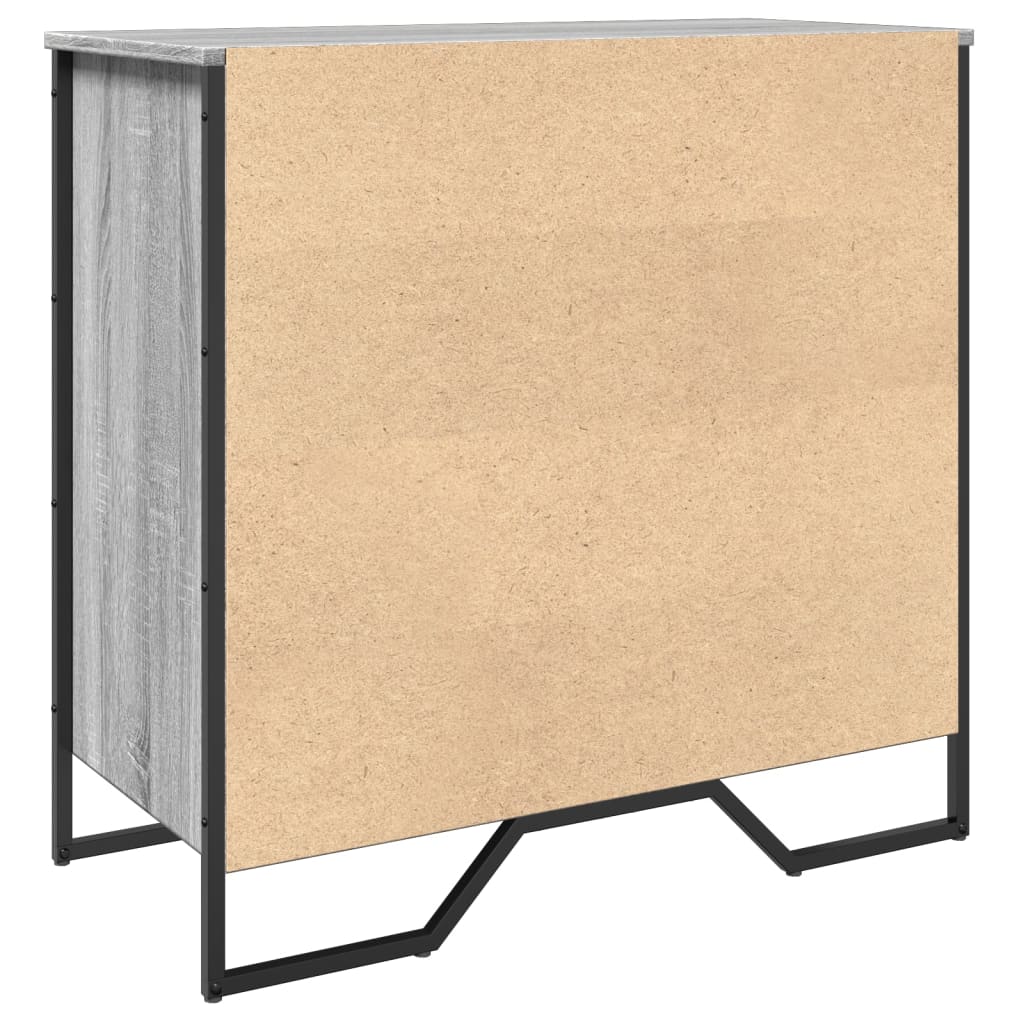 Schuhregal 80X38X78 Cm Holzwerkstoff Grau Sonoma