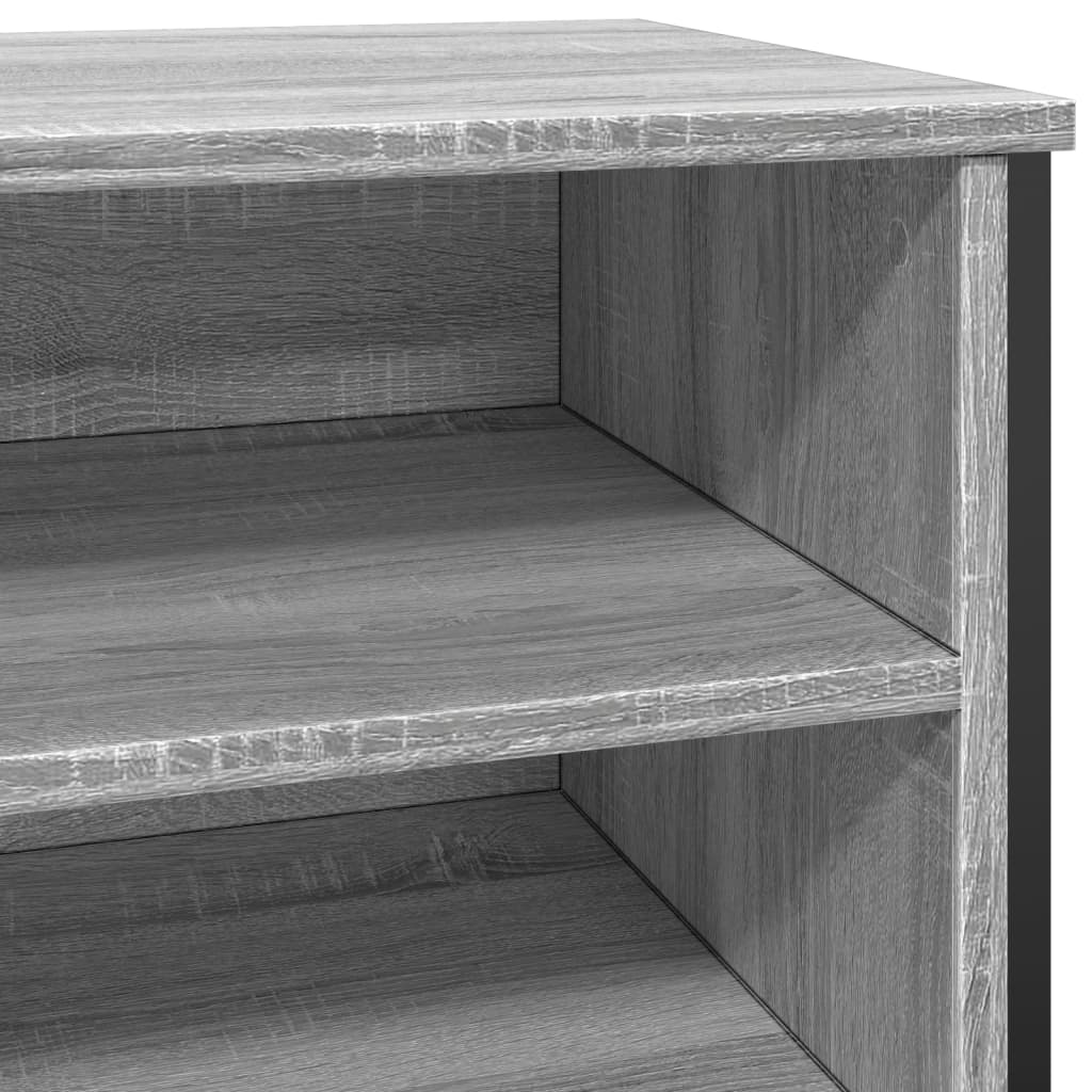 Schuhregal 80X38X78 Cm Holzwerkstoff Grau Sonoma