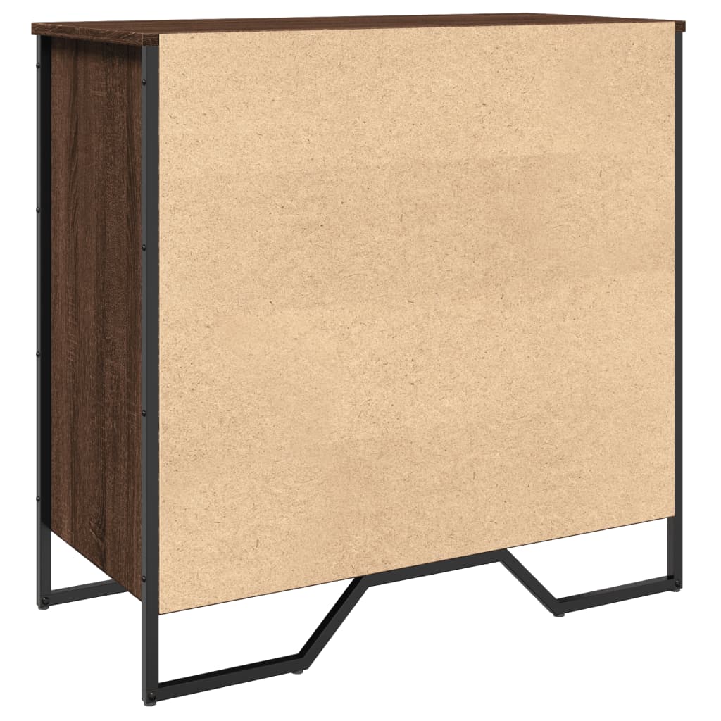 Schuhregal Braun Eichen-Optik 80X38X78 Cm Holzwerkstoff Braune Eiche